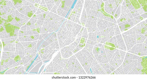 Urban vector city map of Brussels, Belgium