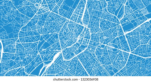 Urban Vector City Map Brussels Belgium Stock Vector (Royalty Free ...