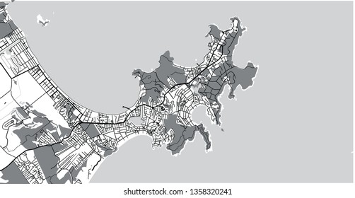 Urban vector city map of Buzios, Brazil