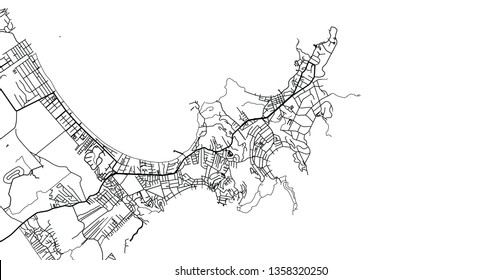 Urban vector city map of Buzios, Brazil