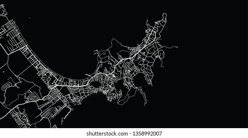 Urban vector city map of Buzios, Brazil