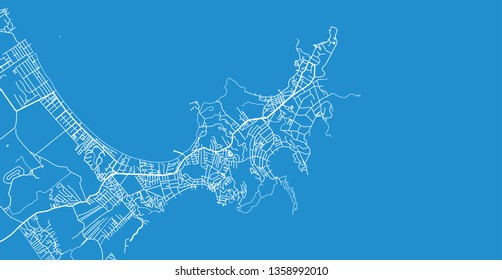 Urban vector city map of Buzios, Brazil