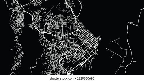 Urban vector city map of Cairns, Australia