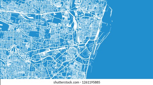 Urban Vector City Map Of Chennai, India