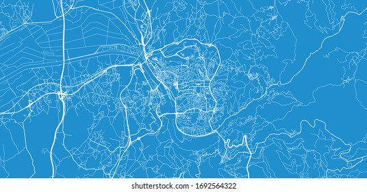 Urban vector city map of Coimbra, Portugal