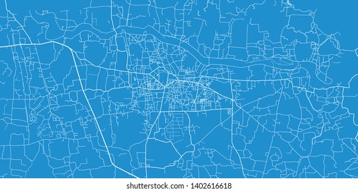 Urban vector city map of comilla, Bangladesh