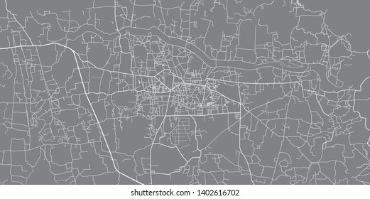 Urban vector city map of comilla, Bangladesh