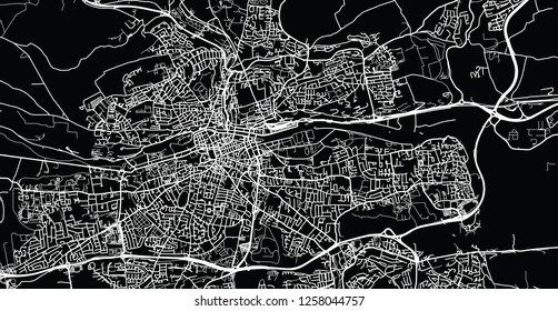 Urban Vector City Map Of Cork, Ireland