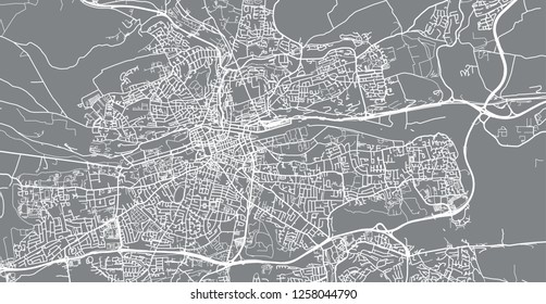 Urban Vector City Map Of Cork, Ireland