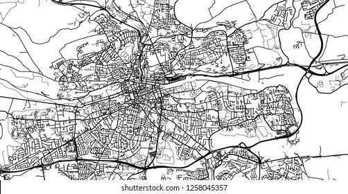 Urban Vector City Map Of Cork, Ireland