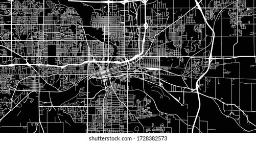 Urban vector city map of Des Moines, USA. Iowa state capital