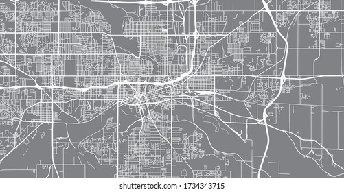 Urban vector city map of Des Moines, USA. Iowa state capital