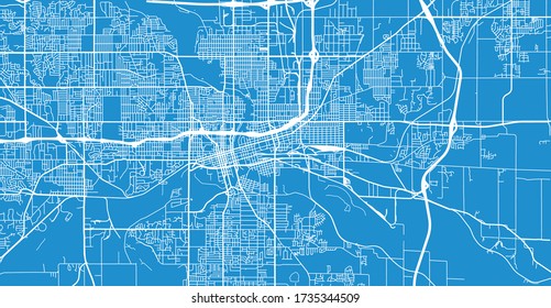 Urban Vector City Map Of Des Moines, USA. Iowa State Capital