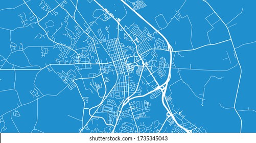 Urban vector city map of Dover, USA. Delaware state capital