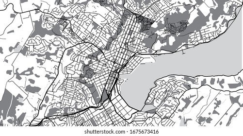 Urban vector city map of Dunedin, New Zealand