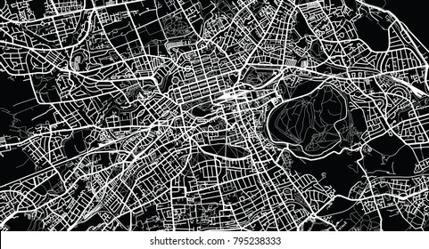 Urban vector city map of Edinburgh, Scotland