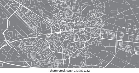 Urban vector city map of Enschede, The Netherlands