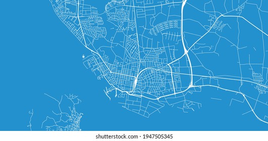Urban vector city map of Esbjerg, Denmark
