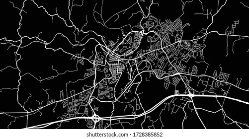 Urban vector city map of Frankfort, USA. Kentucky state capital