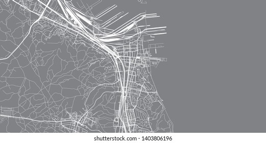 Urban vector city map of Gdynia, Poland