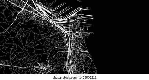 Urban vector city map of Gdynia, Poland