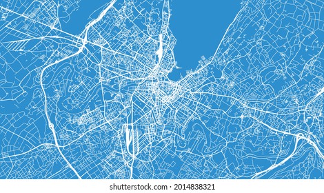 Urban Vektor City Map Genf, Schweiz, Europa