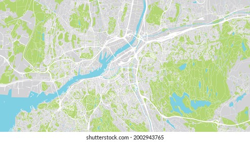 Urban vector city map of Gothenburg, Sweden, Europe