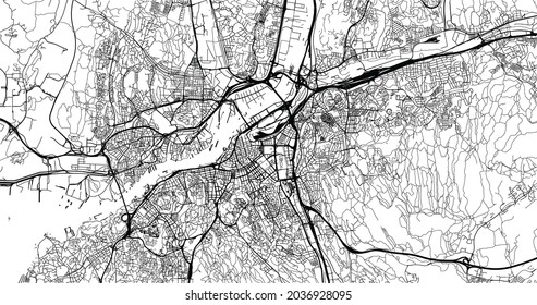 Urban vector city map of Gothenburg, Sweden, Europe