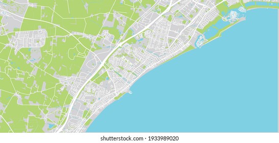 Mapa urbano vectorial de Greve, Dinamarca