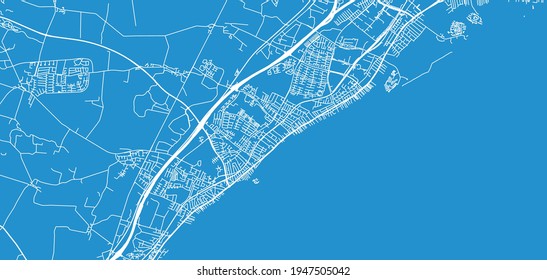 Urban vector city map of Greve, Denmark