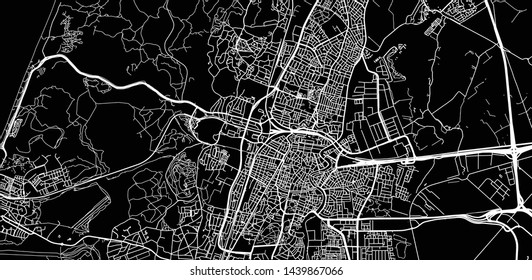 Urban vector city map of Haarlem, The Netherlands