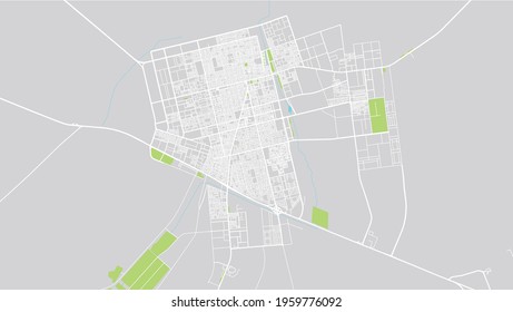 Urban Vector City Map Of Hafar Al Batin, Saudi Arabia, Middle East