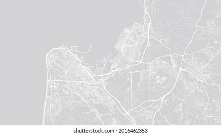 Urban vector city map of Haifa, Israel, middle east