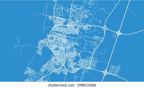 Urban vektorcity map of Ha'il, Saudi Arabien, Naher Osten