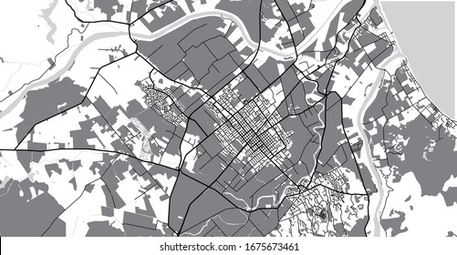 Urban vector city map of Hastings, New Zealand