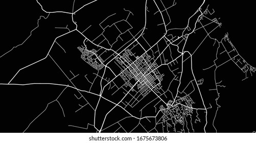 Urban vector city map of Hastings, New Zealand