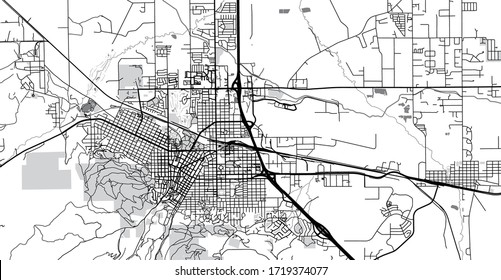 Urban vector city map of Helena, USA. Montana state capital