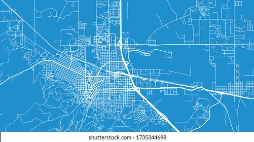 Urban vector city map of Helena, USA. Montana state capital