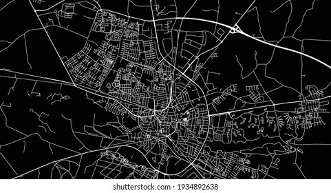 Mapa urbano vectorial de Holstebro, Dinamarca