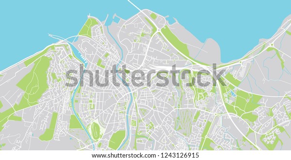 Urban vector city\
map of Inverness,\
Scotland