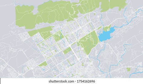 Urban Vector City Map Of Islamabad, Pakistan