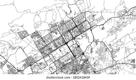 Urban Vector City Map Of Islamabad, Pakistan, Asia