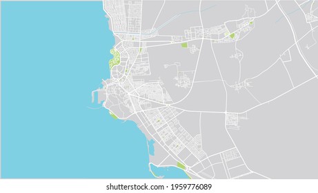 Urban vector city map of Jazan, Saudi Arabia, Middle East