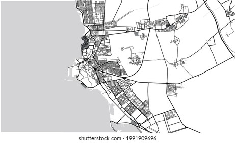 Mapa urbano vectorial de Jazan, Arabia Saudita, Medio Oriente