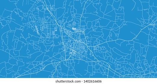 Urban vector city map of Jessore, Bangladesh