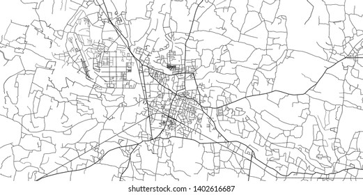 Urban vector city map of Jessore, Bangladesh