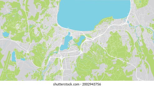 Urban vector city map of Jokoping, Sweden, Europe