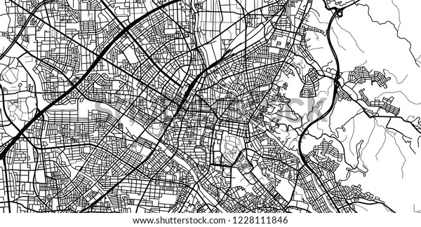 Urban Vector City Map Kanazawa Japan Stock Vector (Royalty Free) 1228111846