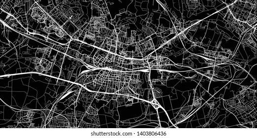 Mapa urbano vectorial de Katowice, Polonia