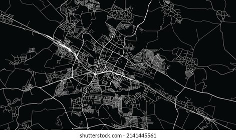 Urban vector city map of Khmelnytskyi, Ukraine, Europe